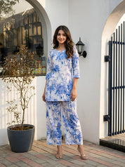 Comfortable printed co ord set for women with premium fabric and contemporary matching outfit design