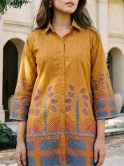 Orange short kurti for women featuring trendy casual styling and elegant comfortable everyday fashion look