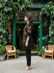 Black Embroidered Co-ord Set in Cotton