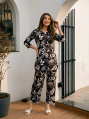 Floral printed co ord set for women featuring elegant patterns and comfortable premium fabric for everyday wear