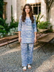 Printed co ord set for women with stylish matching top and bottom for trendy casual and vacation fashion looks