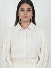 Embroidered Wide Leg Trouser Co-Ord Set With Belt